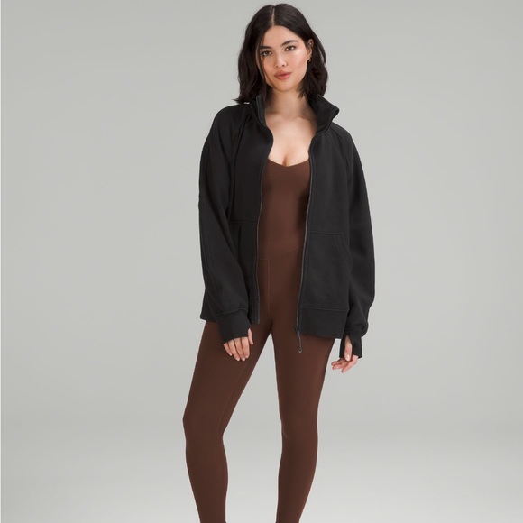 Scuba Oversized Funnel Neck Hoodie In Black - Picture 9 of 9